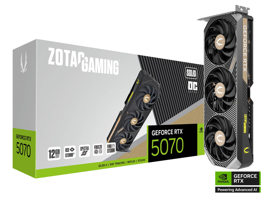 Video card ZOTAC GAMING RTX 5070 Solid OC 12GB GDDR7