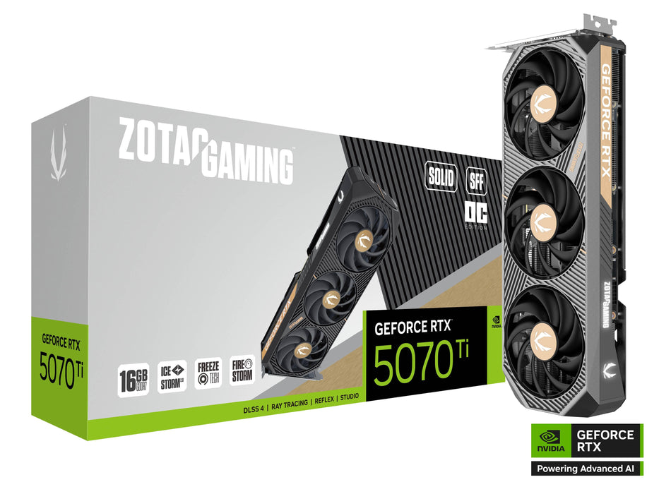 Video card ZOTAC GAMING RTX 5070 TI Solid SFF OC 16GB GDDR7