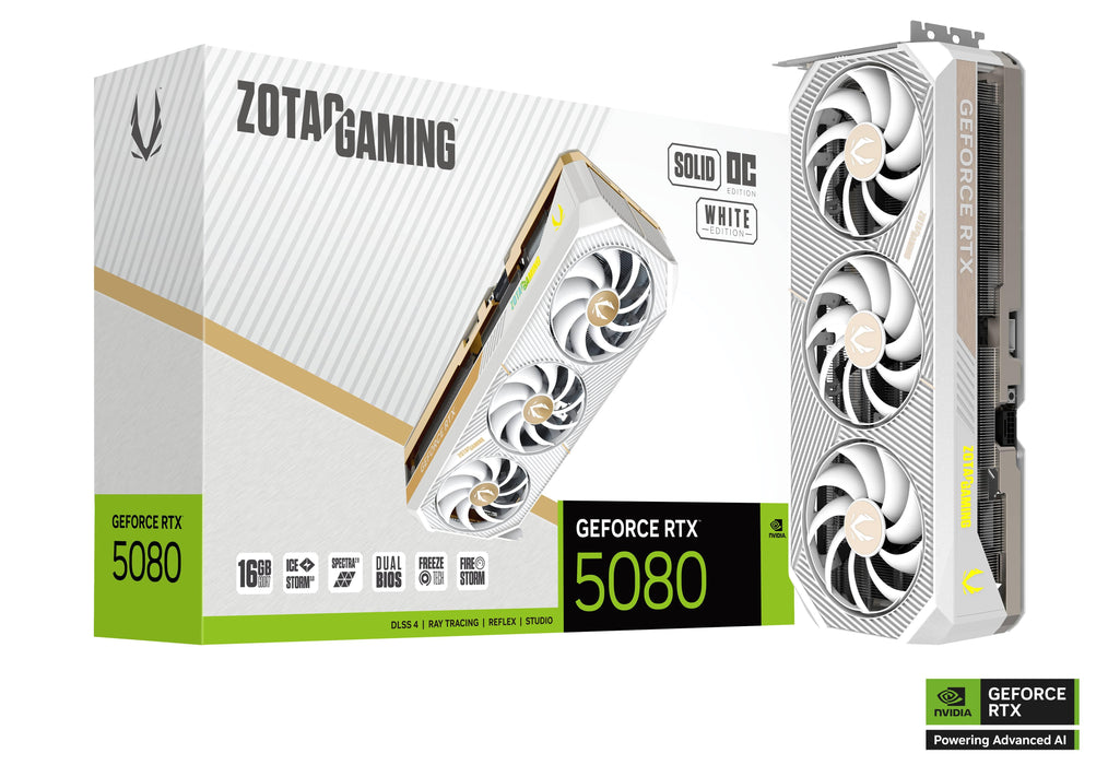 Video card ZOTAC GAMING RTX 5080 Solid OC White Edition 16GB GDDR7