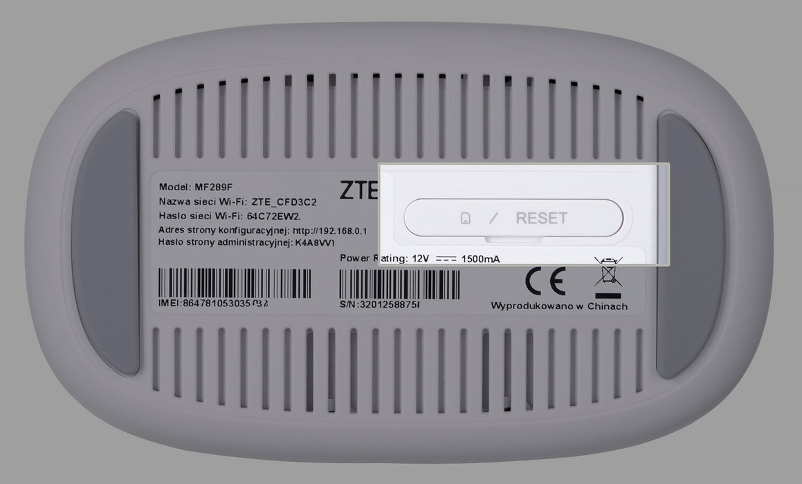 ZTE MF289F cellular network device Cellular network router