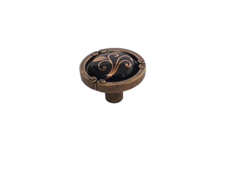 FURNITURE HANDLE GOLD ANTIQUE BLACK ZUMRUT