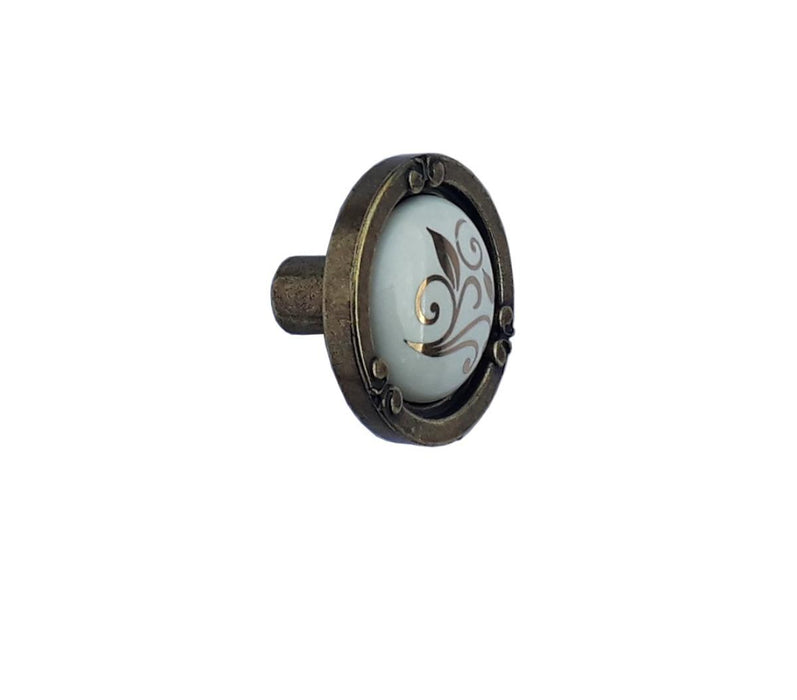 FURNITURE HANDLE GOLD ANTIQUE WHITE ZUMRUT