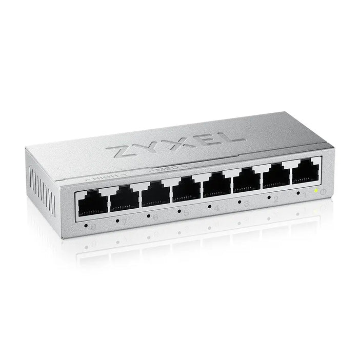 Zyxel GS-108B V5 8-Port MINI Desktop Gigabit Ethernet Switch - Unmanaged Switches<<<ZyXEL<<<ZyXEL<<<PolyComp