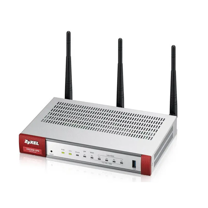 Zyxel USG20W-VPN-EU0101F wireless router Gigabit Ethernet Dual-band (2.4 GHz / 5 GHz) Grey Red