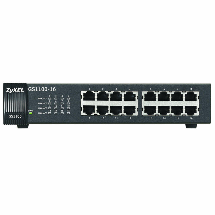 Switch ZYXEL GS1100-16, 16 ports, Gigabit, for mounting in a cabinet