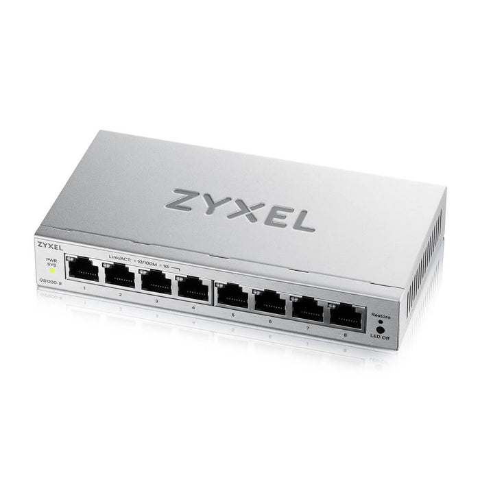 ZyXEL GS1200-8 v3, 8 Port Gigabit webmanaged Desktop Switch