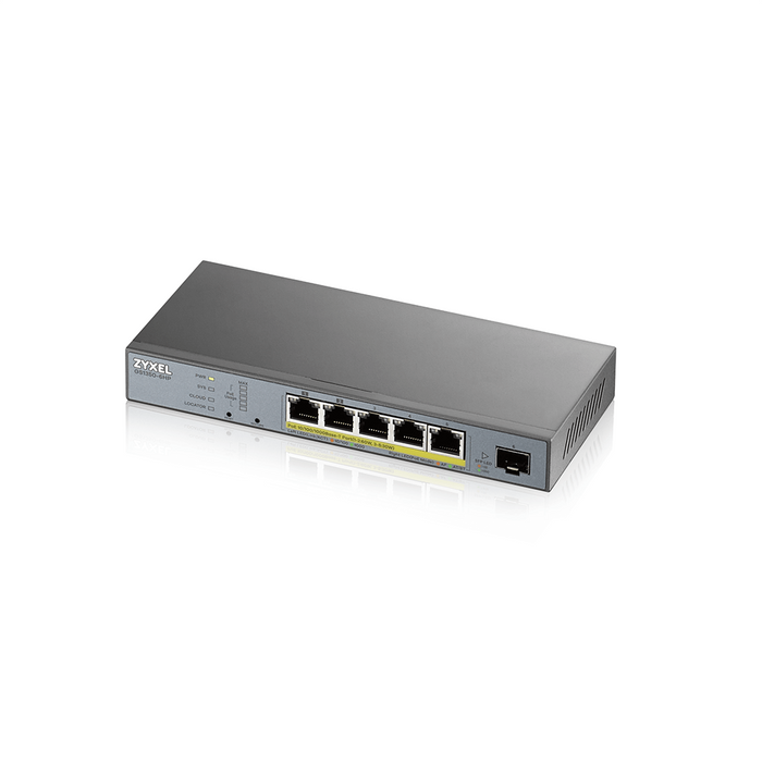 Switch ZyXEL GS1350-6HP, 6-port, Gigabit, Managed, PoE 60W