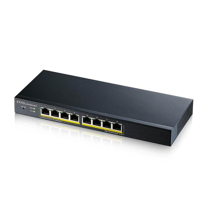 Switch ZYXEL GS1900-8HP-V3, 8 port smart controllable, PoE, Gigabit