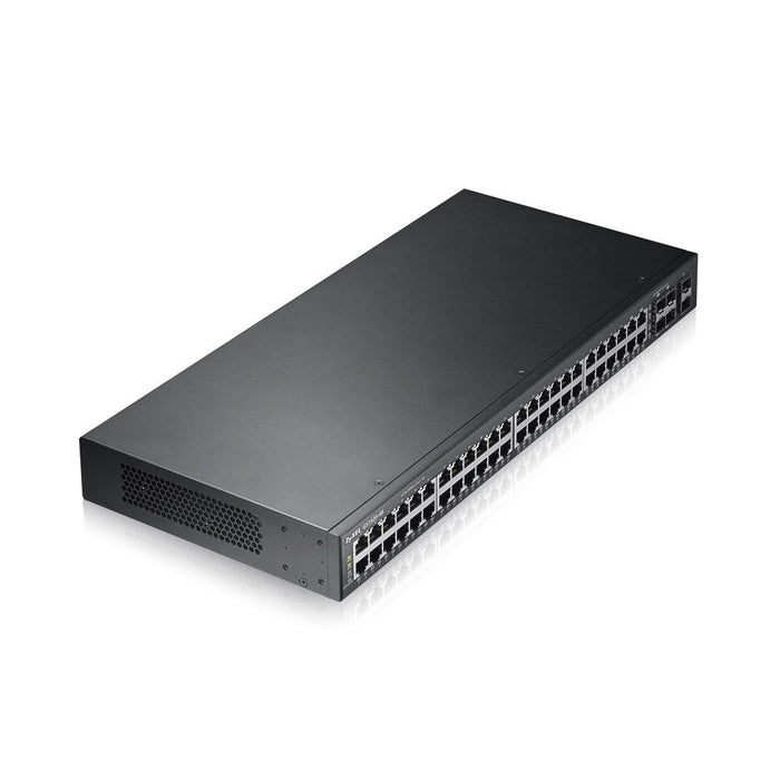 ZYXEL GS1920-48 switch, 44x GbE ports, 4x Combo SFP/RJ-45 ports, managed, for rack mounting
