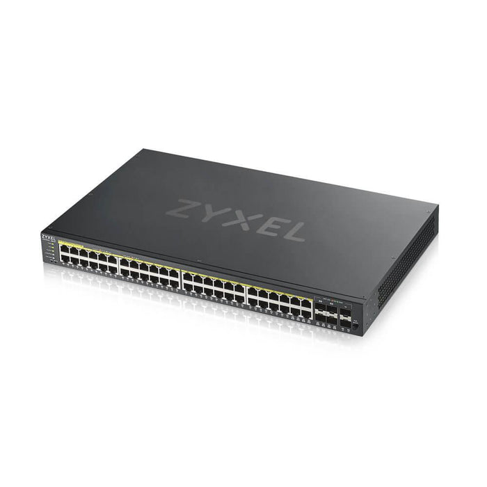 ZYXEL GS1920-48HP Switch, 44x GbE ports, 4x Combo SFP/RJ-45 ports, Managed, Rackmount