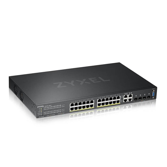 Switch ZyXEL GS-2220-28HP, 24-port Layer2+, 24x Gigabit PoE + 4x Gigabit combo (RJ45/SFP), Managed