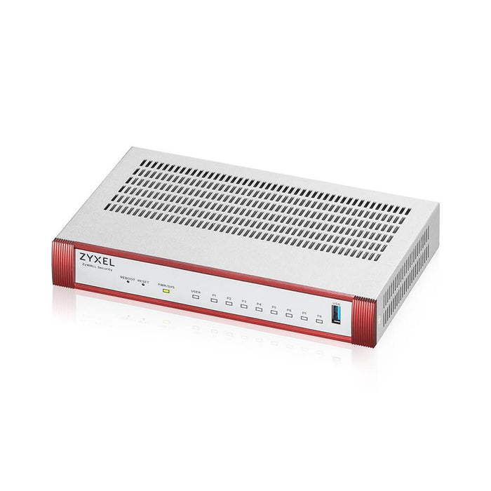 Zyxel USG FLEX 100 H, 8 Gigabit user-definable ports, 1*USB with 1 YR Gold Security Pack