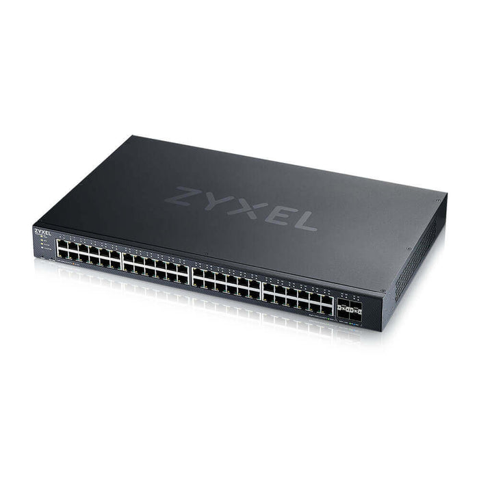ZyXEL  XGS1935-52, 52 Port Lite-L3 Smart Managed Switch, 48x Gigabit Copper and 4x 10G SFP+, hybrid mode, standalone or NebulaFlex Cloud