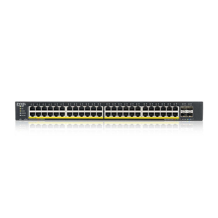 Zyxel XGS1935-52HP, 52 Port Lite-L3 Smart Managed PoE Switch, 48x Gigabit PoE and 4x 10G SFP+, hybrid mode, standalone or NebulaFlex Cloud, 375 Watt PoE