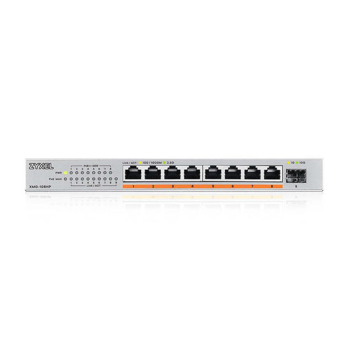 Switch ZyXEL XMG-108HP 8-port 2.5Gb + 1xSFP+, 100W PoE++, unmanaged
