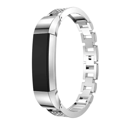 Stainless steel bracelet with stones for Fitbit / Fitbit Alta and Alta HR