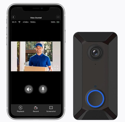 Video intercom bell Homesek wide 166 degrees intercom connection with a smartphone, night vision