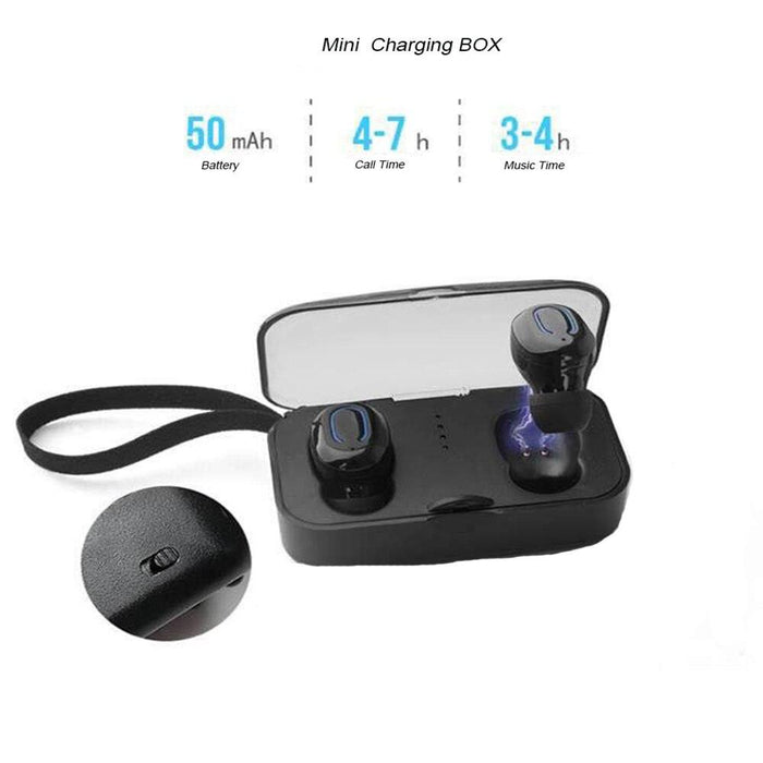 Wireless headphones Powerbank box for charging T18S TWS, Bluetooth 5.0, ExtraBass