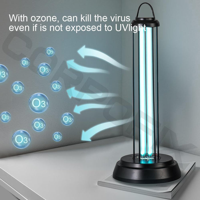 Powerful ultraviolet germicidal UV lamp Corpofix CV2 with ozone generator for disinfection against bacteria and viruses, remote control and timer