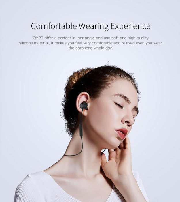 Wireless Headset Blue Bluetooth Headset QCY QY20 IPX5 Waterproof