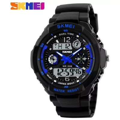 Men waterproof analog-digital LED watch Skmei 0931