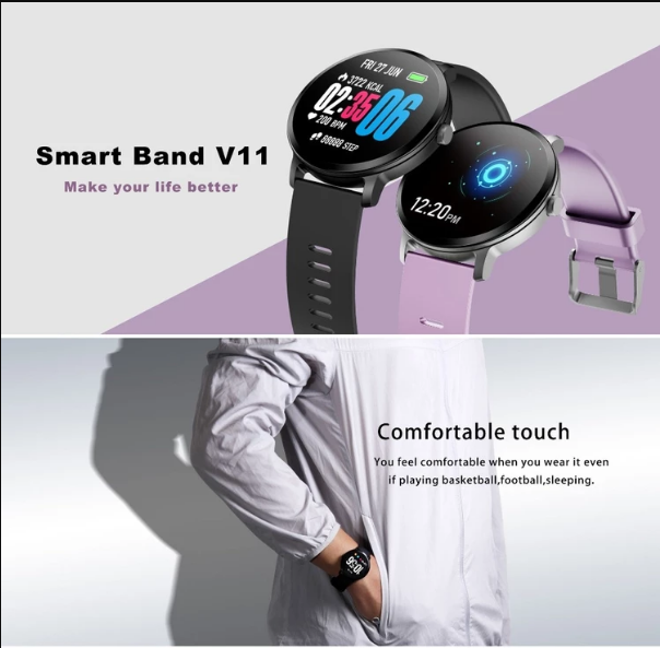 Smart Fitness Watch Vektros V11 Waterproof IP67 Pulse, Pedometer, Blood Pressure