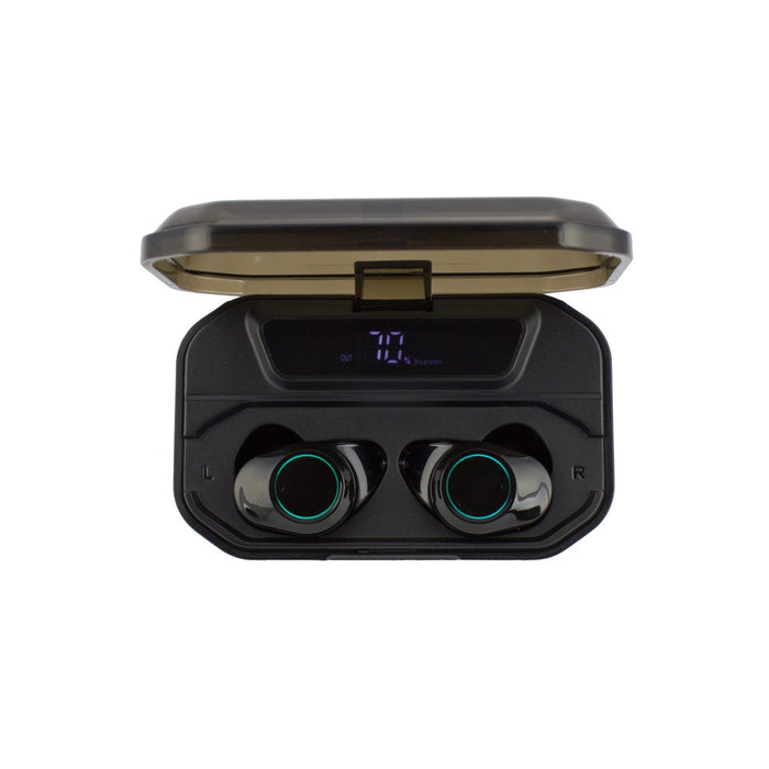 Wireless earphones RX10 TWS 5.0 Bluetooth 9D Stereo IPX7 Waterprof, 3300 mAh LED Powerbank and Phone stand