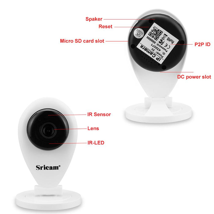 IP Camera with Night Vision Sricam SP009 HD 720P Mini Wifi P2P