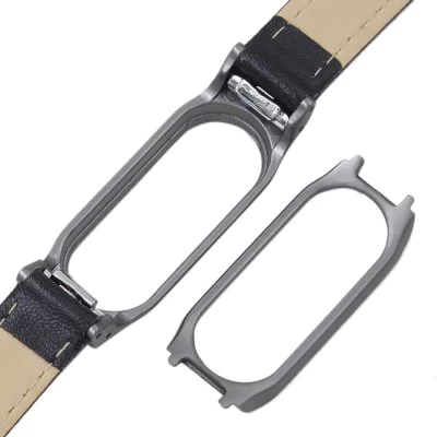 Leather strap with metal body to Xiaomi Mi Band 2
