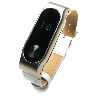Leather strap with metal body to Xiaomi Mi Band 2