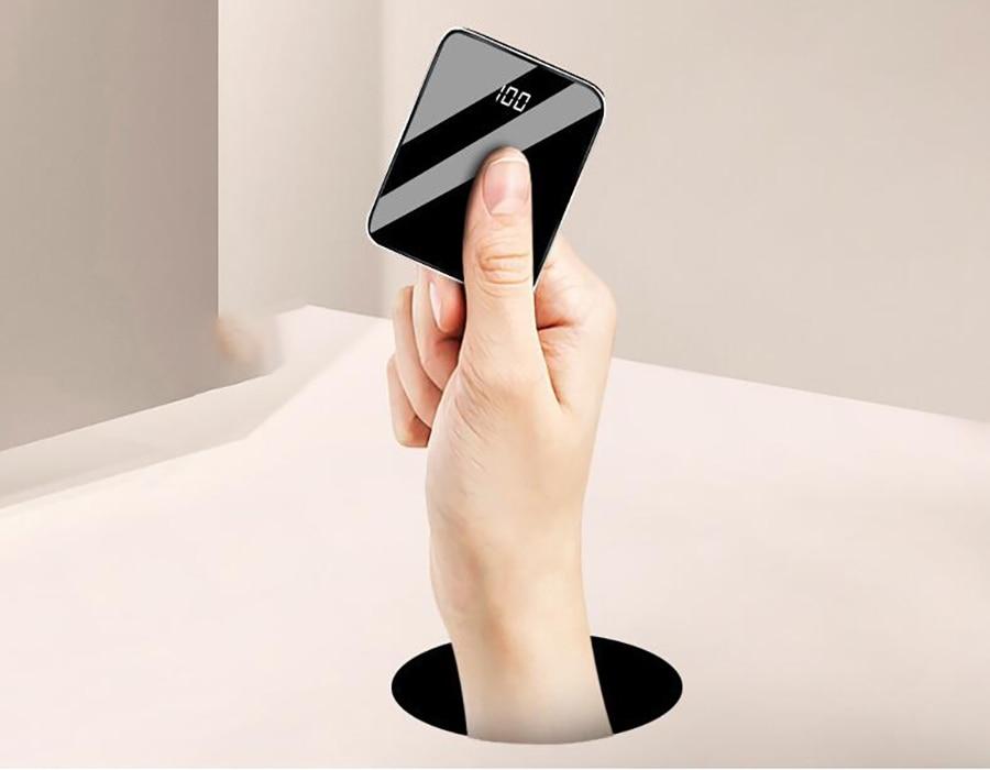 Mini external battery LEMFO, mirror, for iPhone, Samsung, Hiaomi