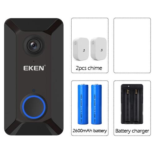 Intelligent 720P camera bell WiFi Video visual intercom bell to chime IP wireless camera for home security EKEN V6