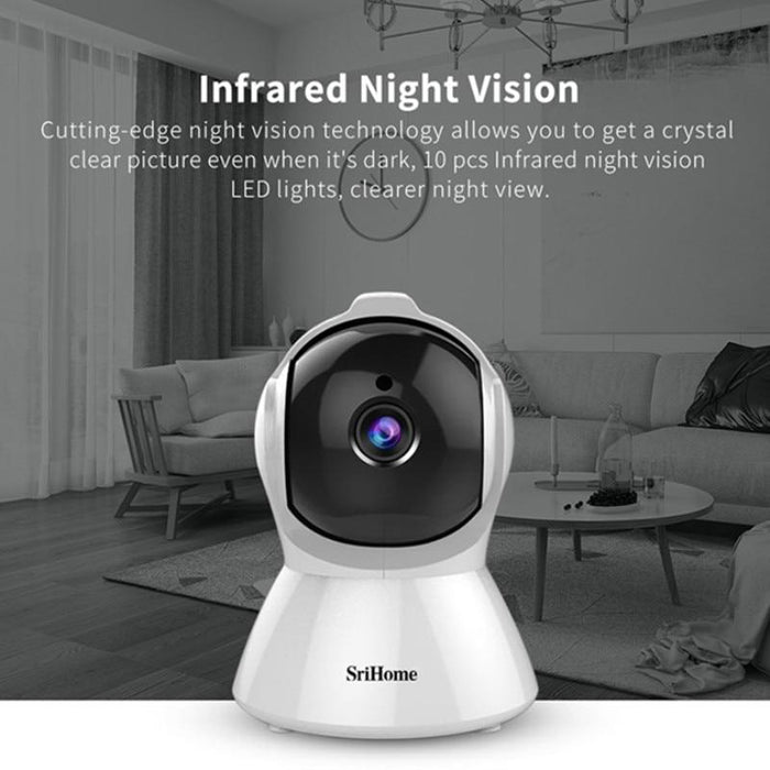 IP camera Sricam SH025 Smart Home Wifi 1080P, ONVIF, night vision, internal mounting, rotating, follow a subject