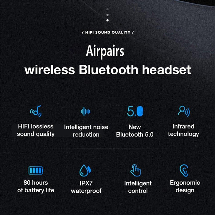 Wireless Headset G01 TWS Super Bass, infrared proximity sensor, Bluetooth 5.0, waterproof IPX7