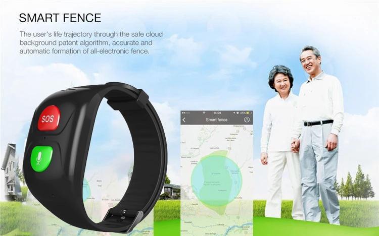 Smart bracelet remote monitoring of health indicators adults and children Vektros VS18, GPS tracking, SIM card, SOS button and call, pulse, blood pressure, alarm falling