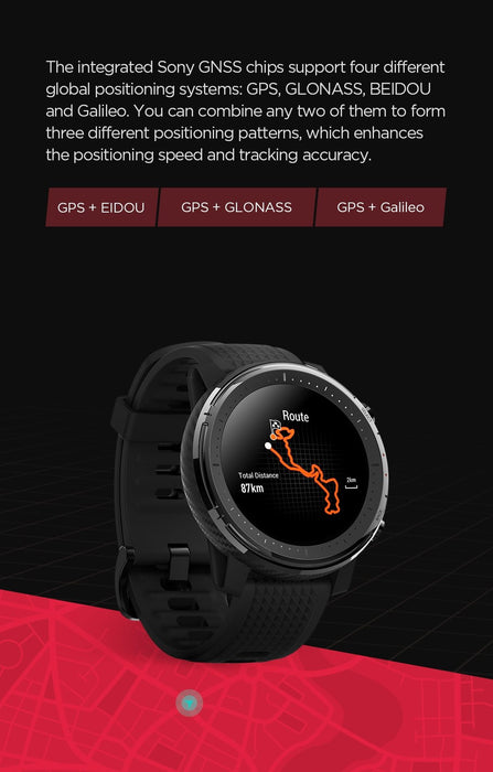 Smart watch Amazfit Stratos 3, GPS + GLONASS, 5ATM, Bluetooth 5.0