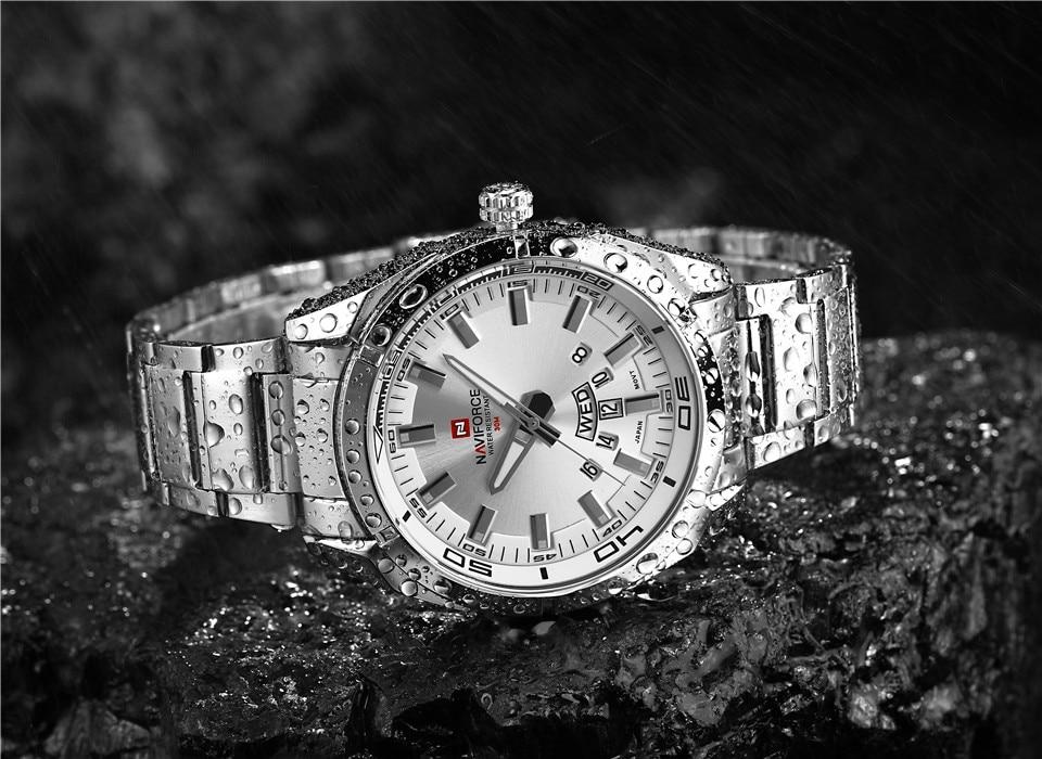 Waterproof male quartz watch NAVIFORCE 9038