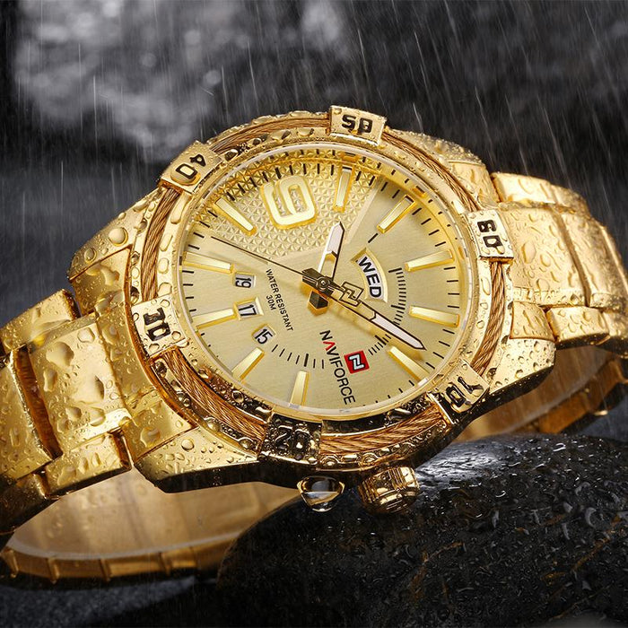 Waterproof male quartz watch NAVIFORCE 9117