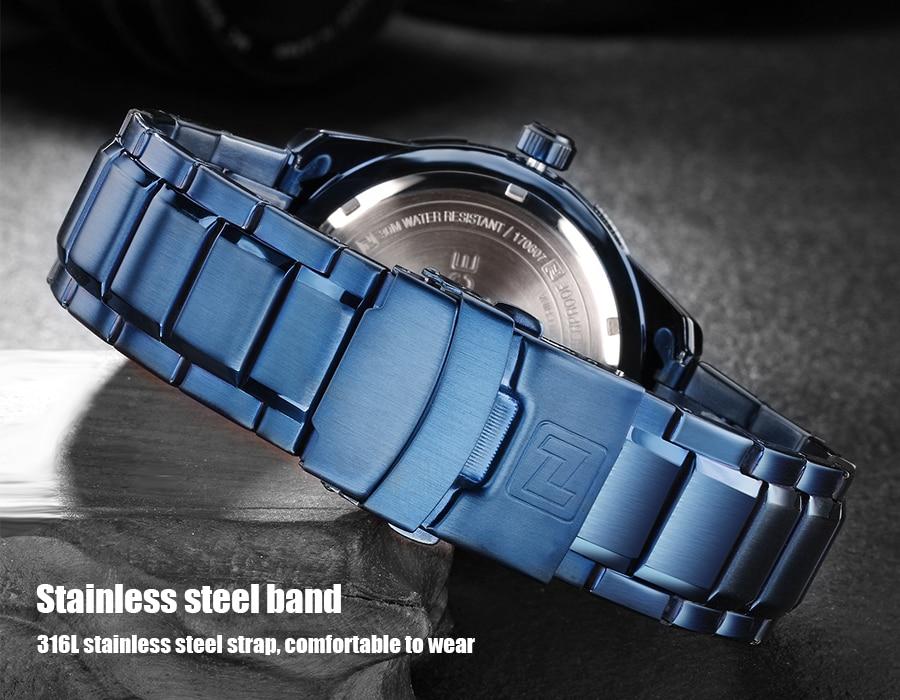 Waterproof male quartz watch NAVIFORCE 9117