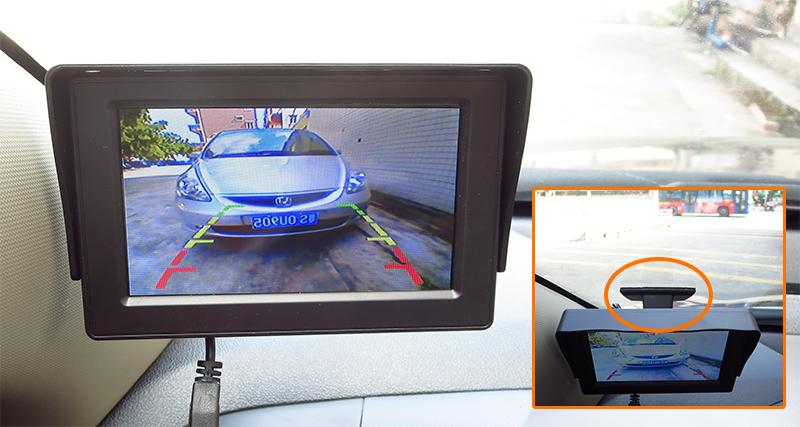 Waterproof reversing camera with a monitor 4.3 "TFT LCD