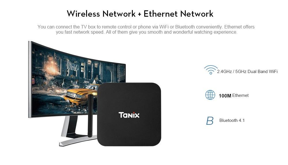 TV box Tanix TX28, Android 7.1, 4GB RAM, 32GB ROM, WiFi, Bluetooth 4.1, 4K