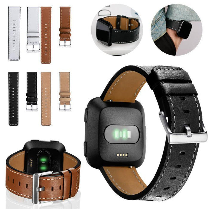 Leather strap with classic clasp Fitbit / Fitbit Versa