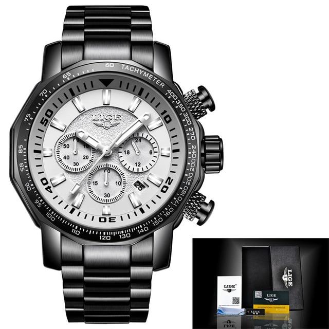 Waterproof male quartz watch LIGE 9871