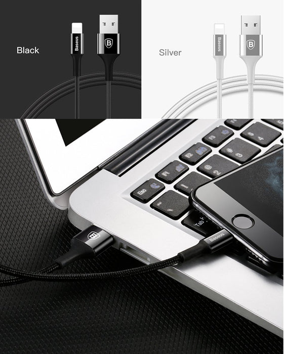 Luminosity LED charging cable Baseus 8pin for iPhone 5/6/7/8 / X / XS / XR, 25cm, 1m, 1.5m, 2m
