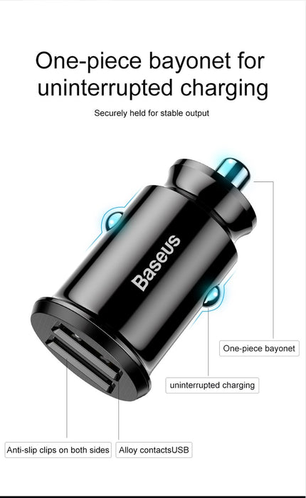 Smart mini USB car charger Baseus 3.1A Fast Charge