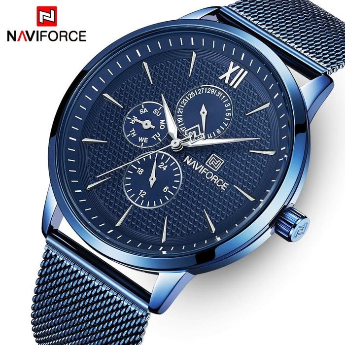 Waterproof men's quartz watch with NAVIFORCE 3003