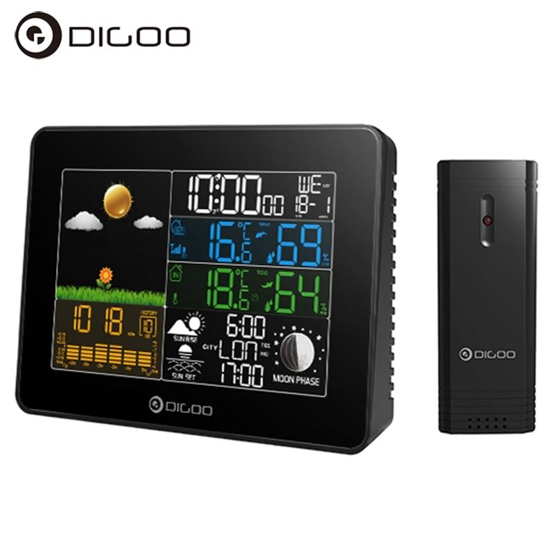 Home weather station Digoo DG-TH8868, hygrometer, thermometer, Weather, Barometer, Clock