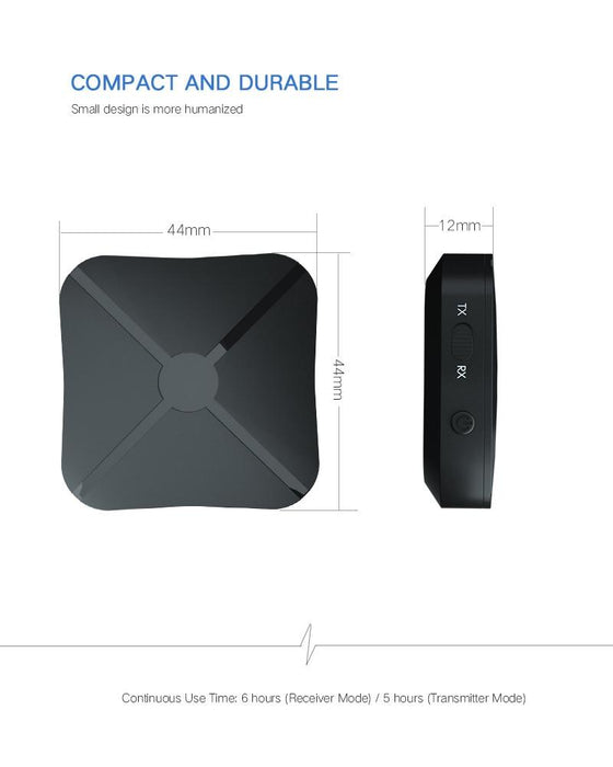 2in1 Bluetooth Transmitter and Receiver for TV, computer or car