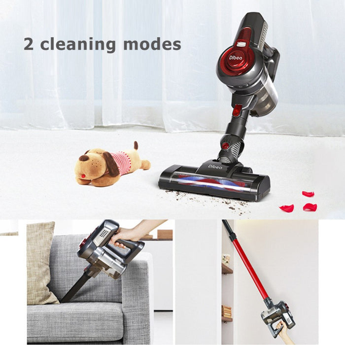 Dibea T6 Cordless Vacuum Cleaner with Docking Station and Container, 7kpa Suction