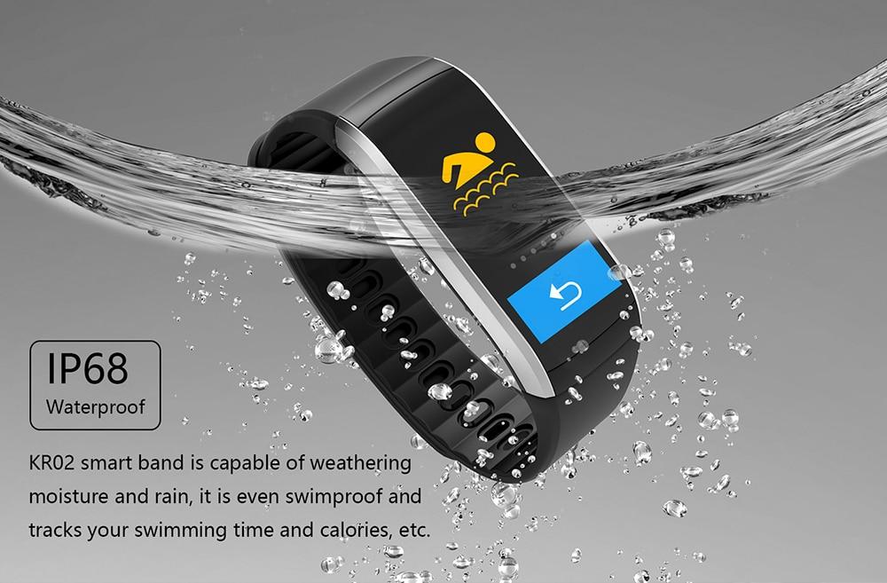 Smart fitness bracelet Kingwear Vektros KR02, Color display, Pulse, GPS, Waterproof IP68